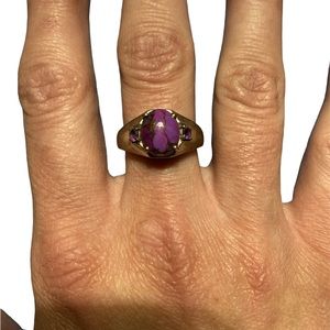 Purple boho ring